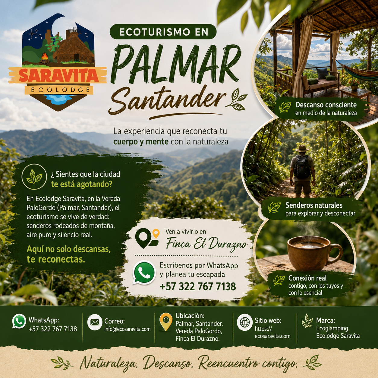 Ecoturismo en Palmar Santander: la experiencia que reconecta tu cuerpo y mente con la naturaleza