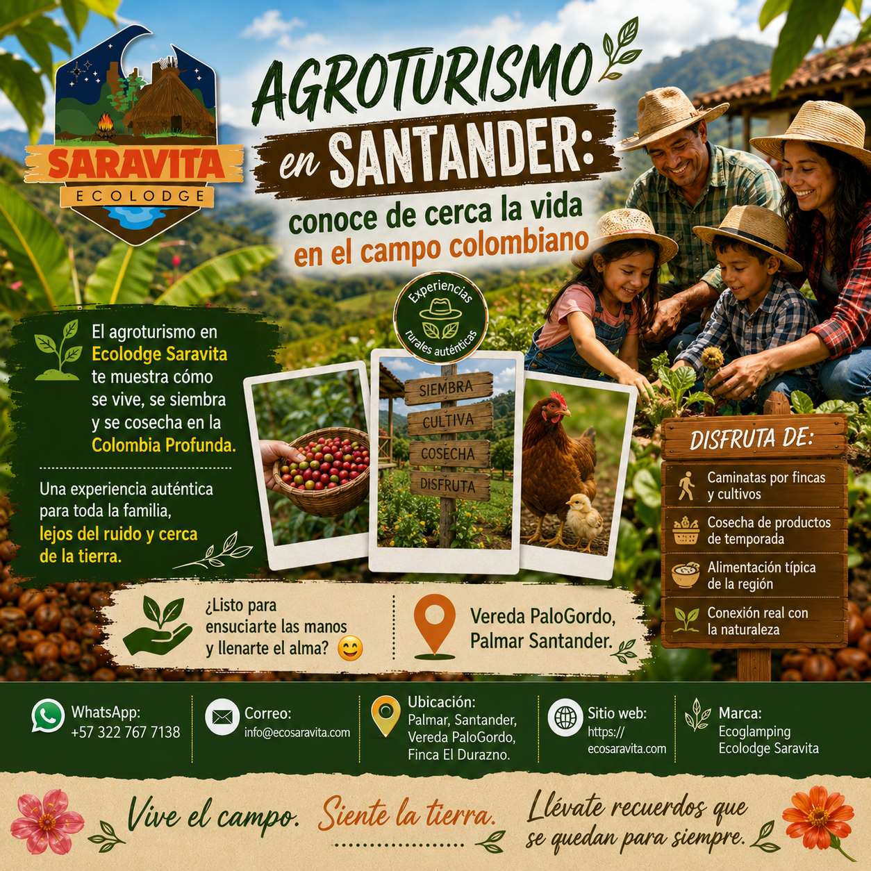 Agroturismo en Santander: conoce de cerca la vida en el campo colombiano