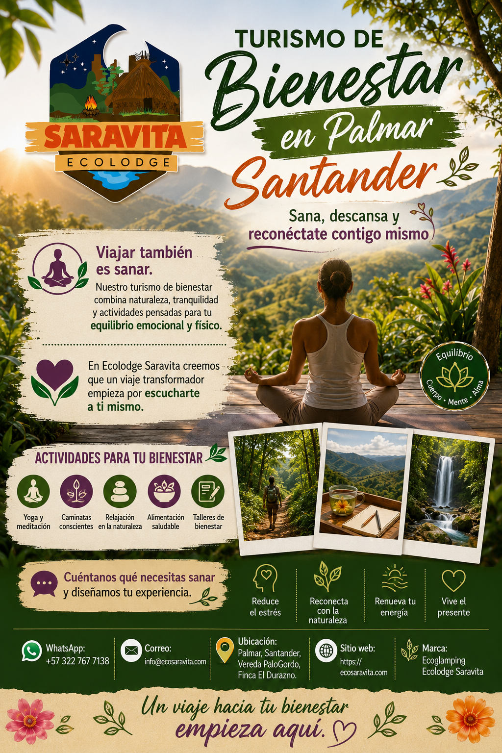 Turismo de bienestar en Palmar Santander: sana, descansa y reconéctate contigo mismo