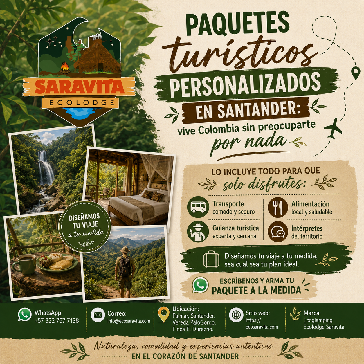 Paquetes turísticos personalizados en Santander: vive Colombia sin preocuparte por nada