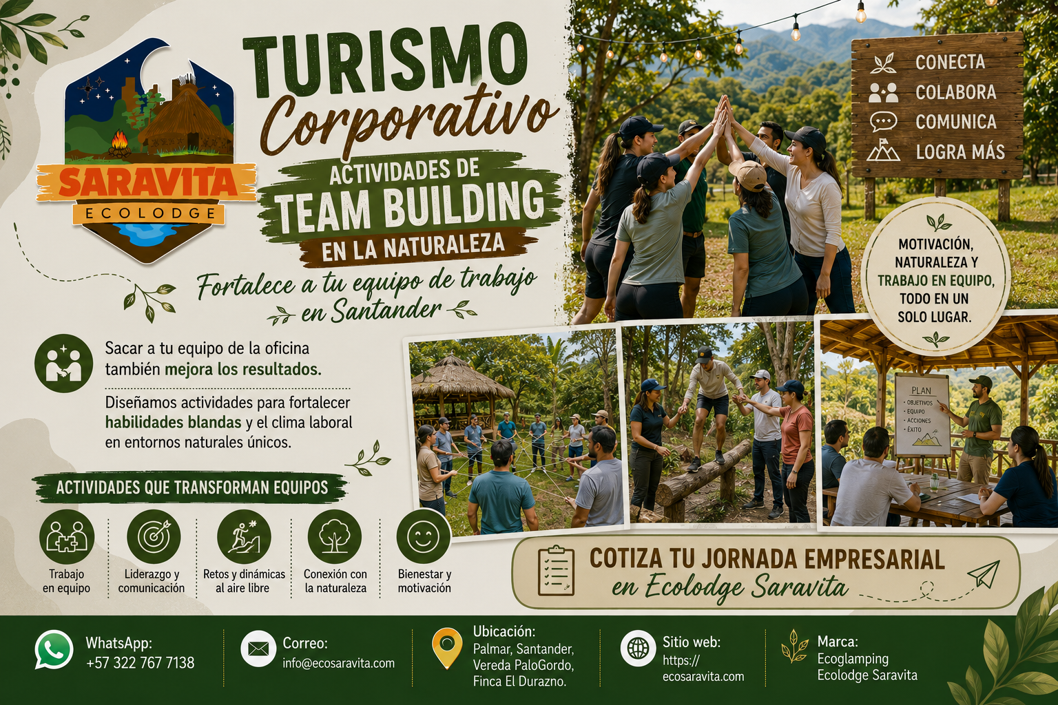 Actividades de team building en la naturaleza: fortalece a tu equipo de trabajo en Santander